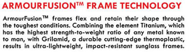 ArmourFusion with Titanium and Grilamid for Outstanding Frame Strength Yet Extremely Lightweight